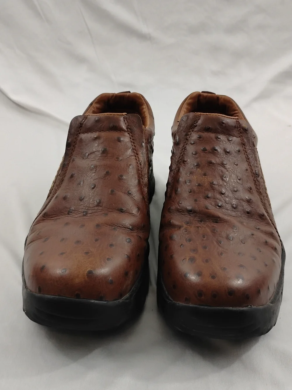 Roper Men's Brown Leather Slip-On Shoes Size 8